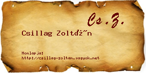 Csillag Zoltán névjegykártya