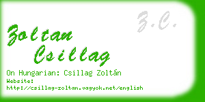 zoltan csillag business card