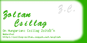 zoltan csillag business card
